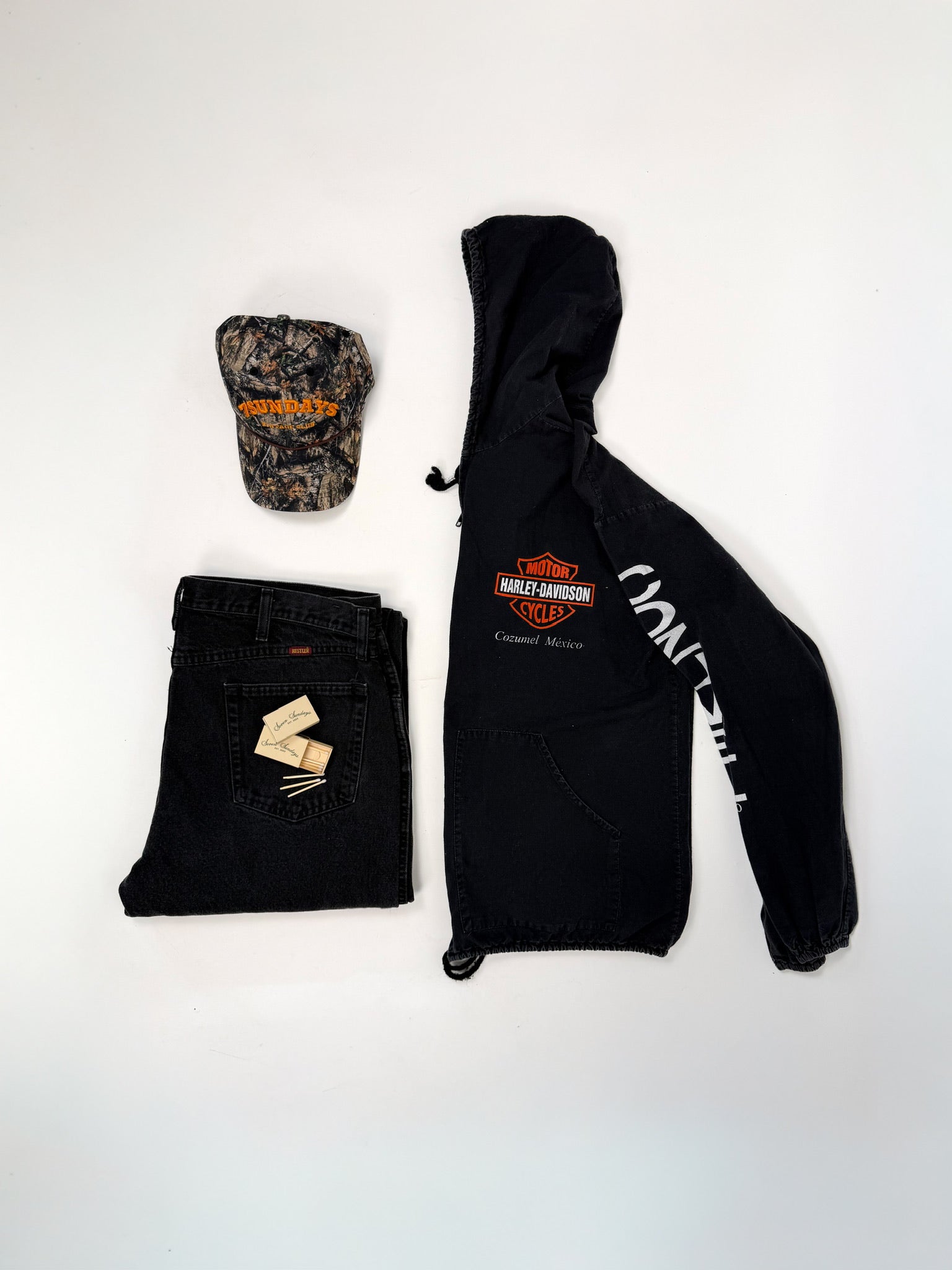 1A-104-CH Black Harley Hooded Jacket