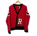 1A-123-CH Red Rugby Cardigan