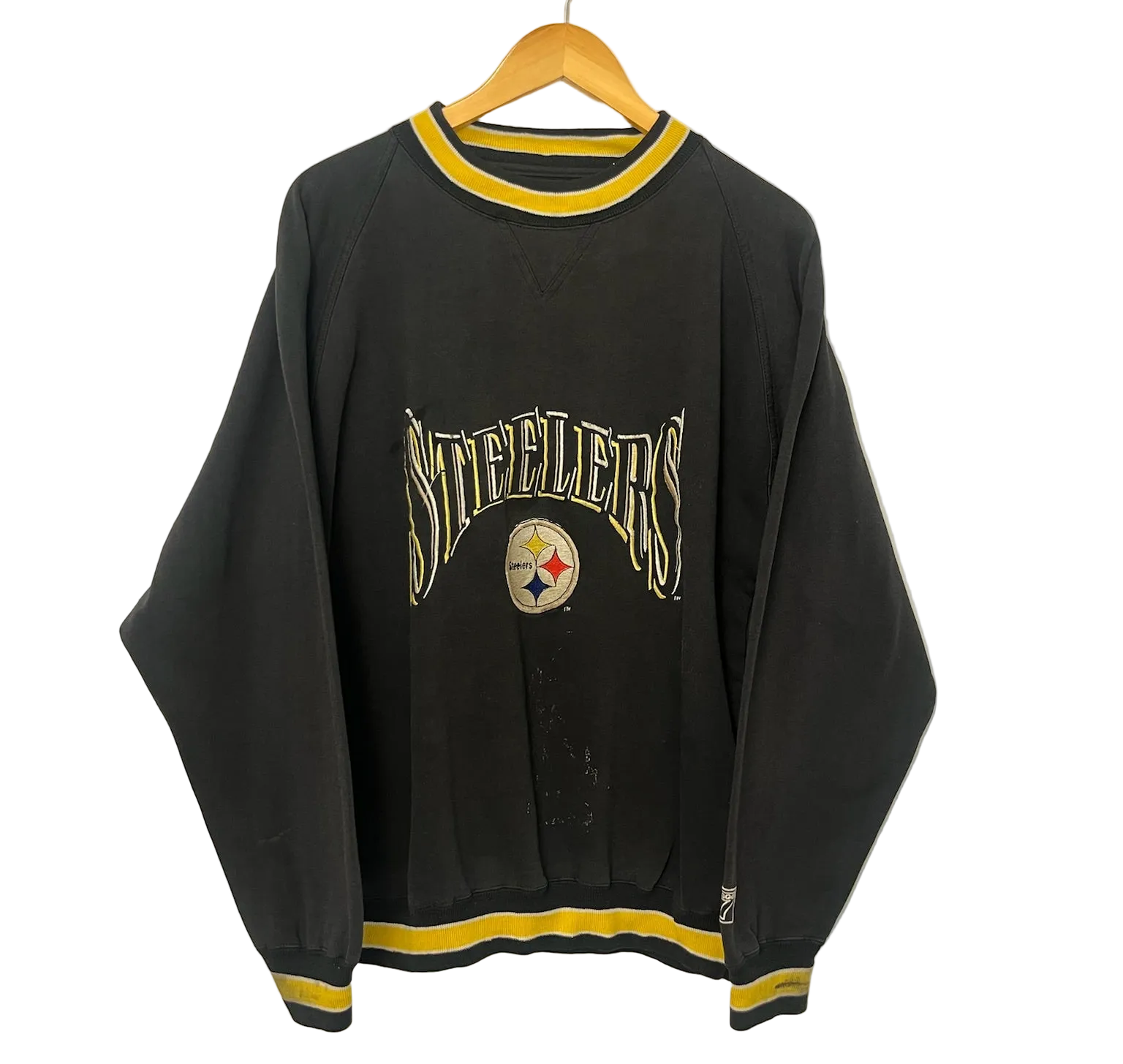 1A-96-CH Black Steelers Crewneck
