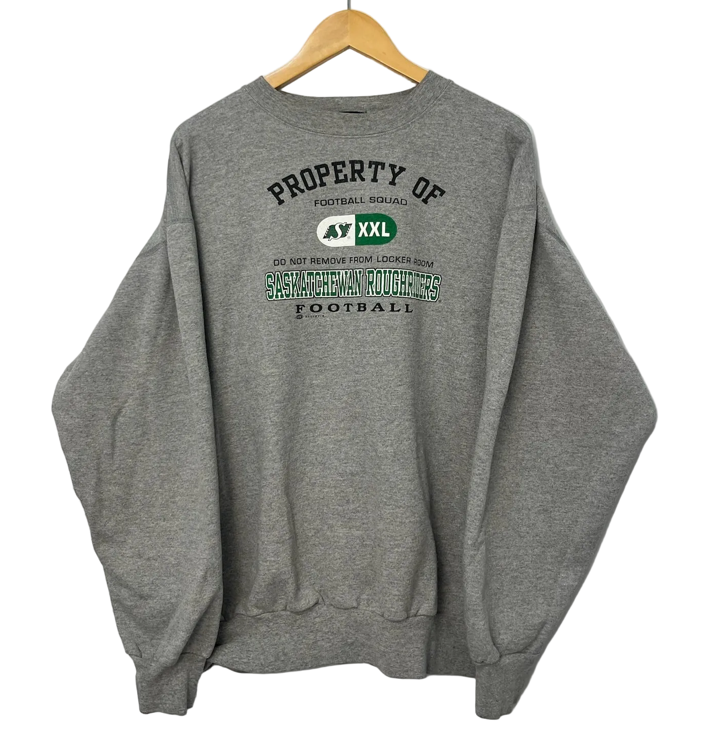 1A-155-CH Property of Saskatchewan Roughriders sweatshirt