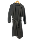 1A-181-CH Charcoal Grey Long Wrap Coat