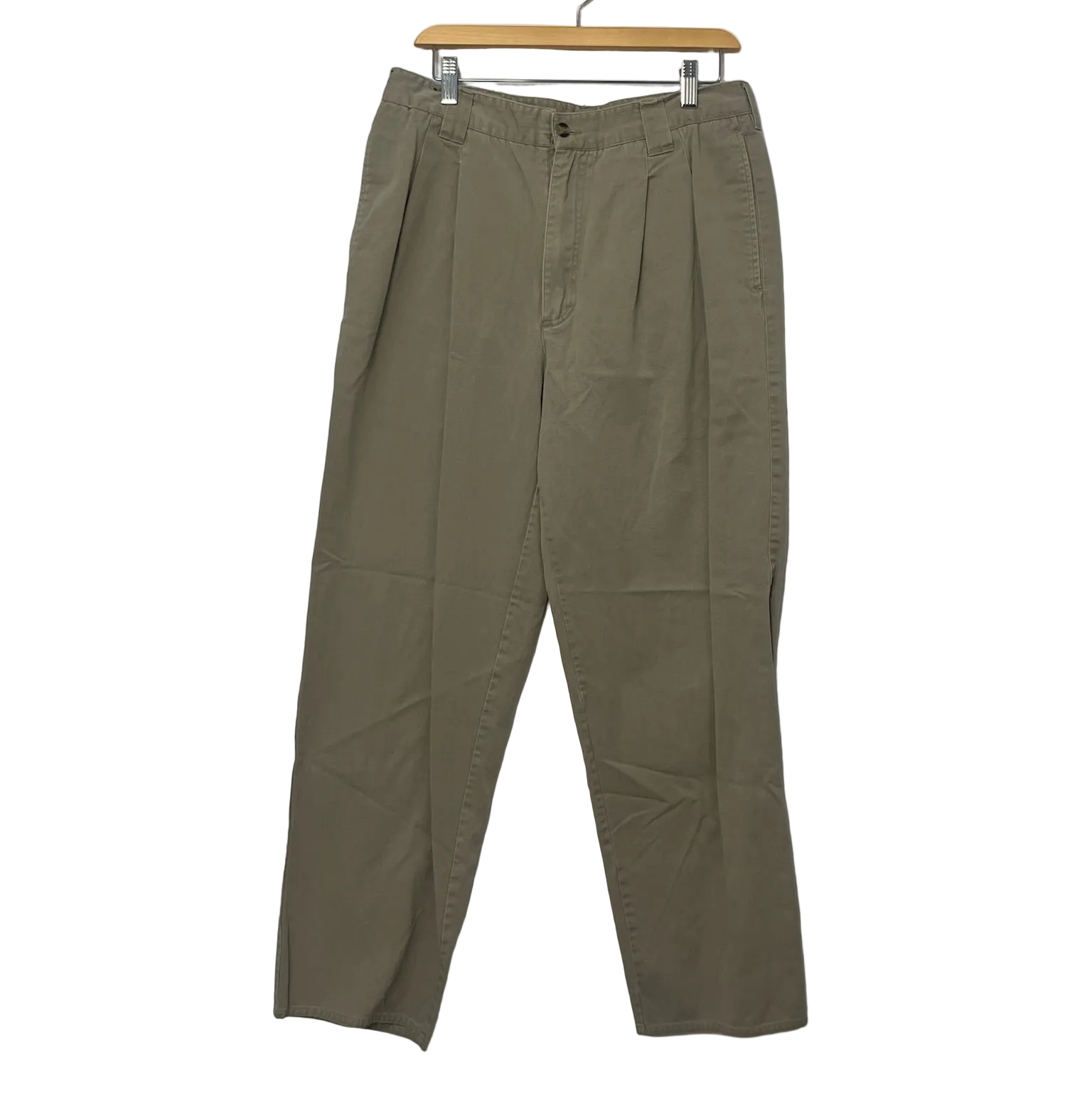 1A-177-CH Beige CC Pleated Trousers