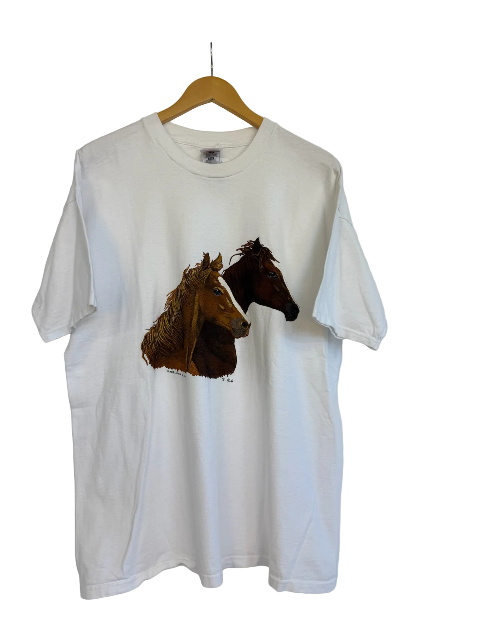 11-588-CH Horse Northern Design White Graphic T