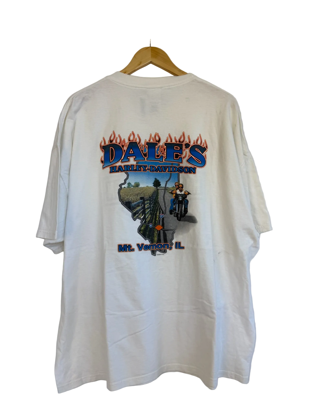 11-578-CH Dale's Harley White Graphic T