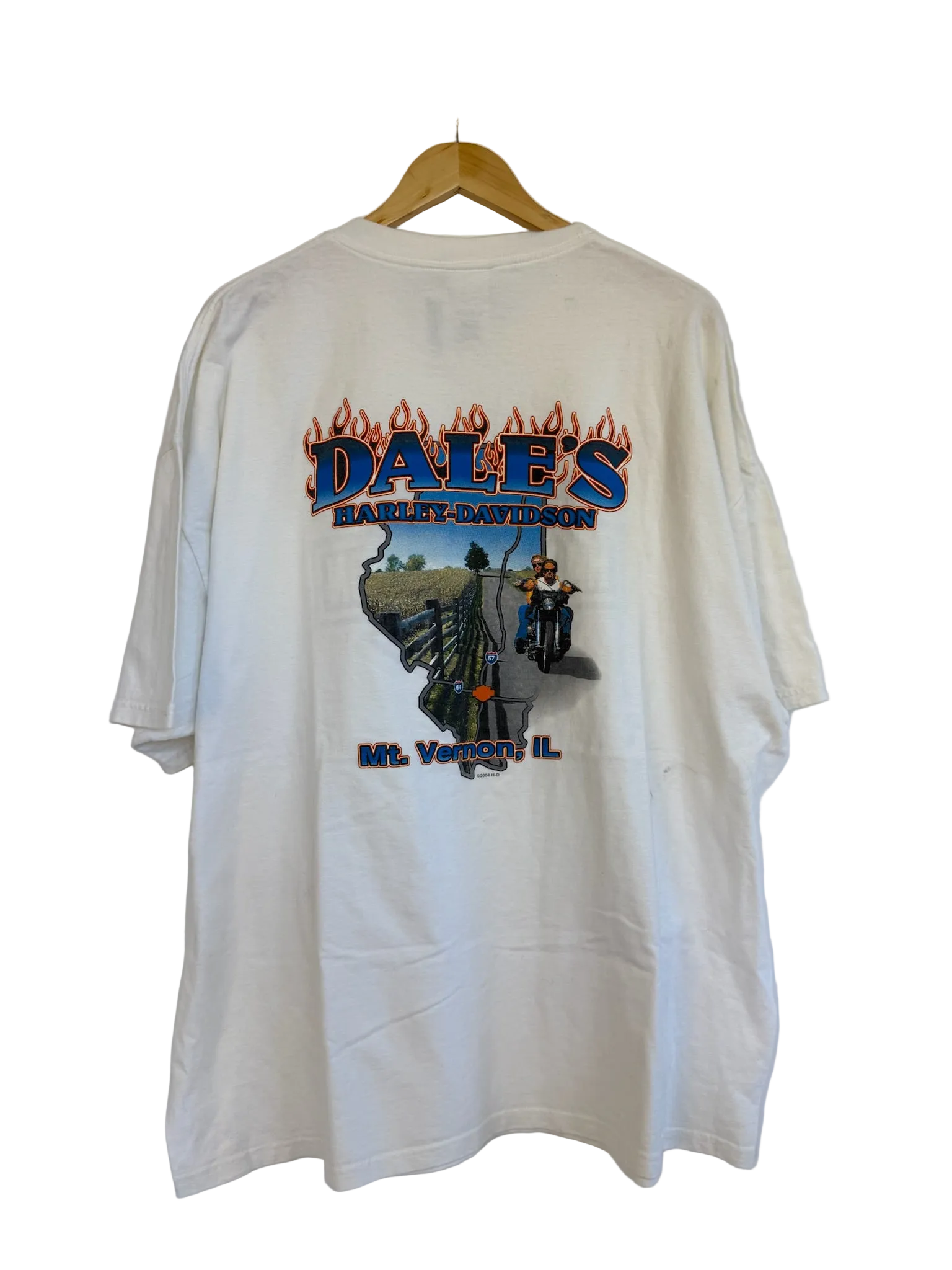 11-578-CH Dale's Harley White Graphic T