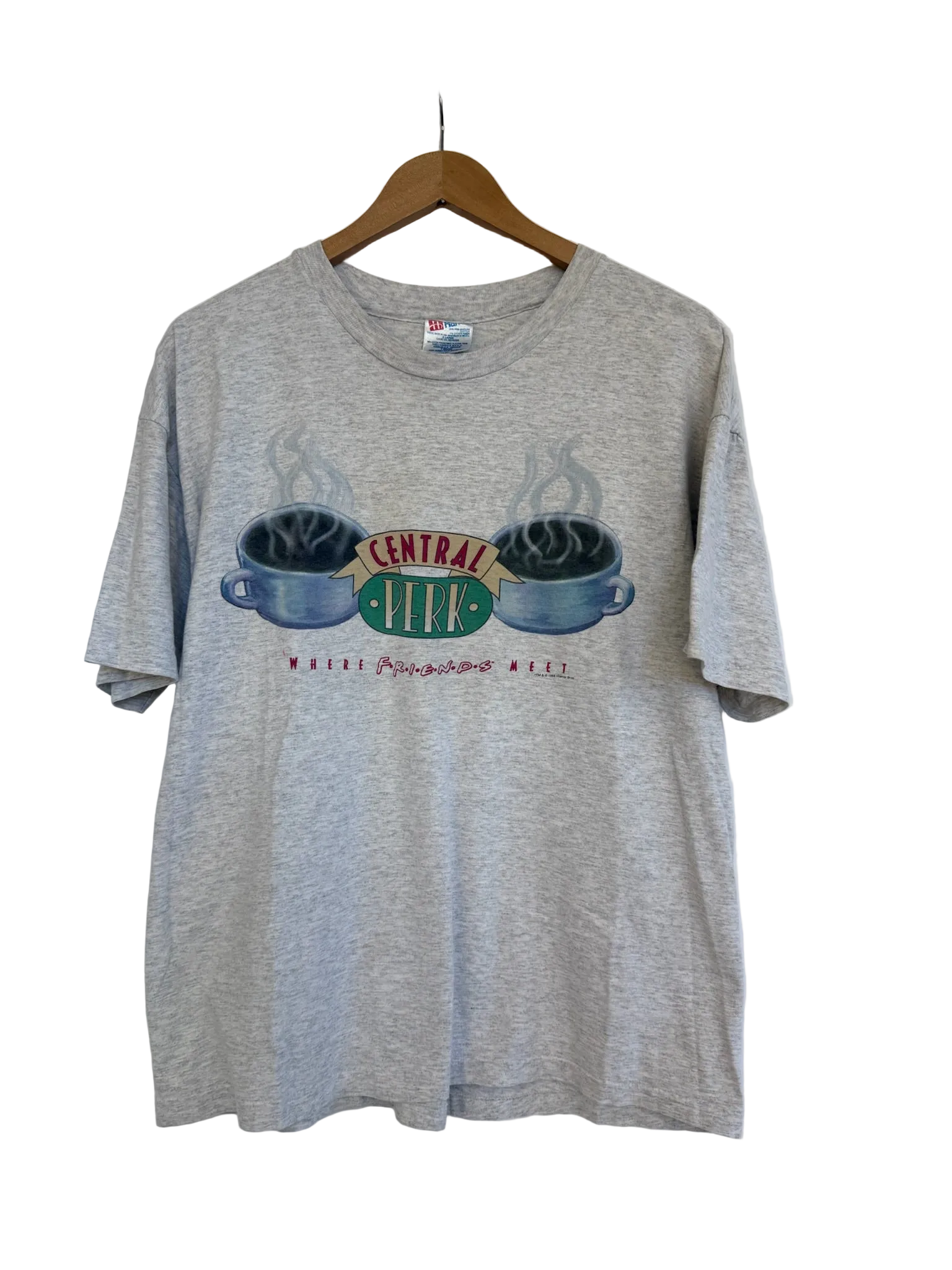 11-507-CH Light Grey Central Perk Graphic T